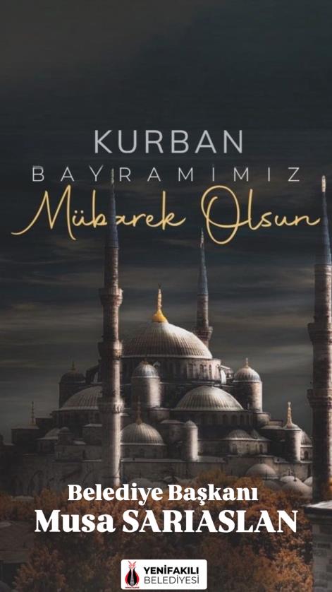 Sevdiklerinizle birlikte sağlık,huzur ve bereket dolu bir bayram geçirmeniz dileğiyle. Bu özle günlerin,kalpleri birleştiren umutları tazeleyen ve güzel anılar biriktirdiğimiz zamanlar olmasını temenni ederim.Kurban Bayramınız Kutlu Olsun.